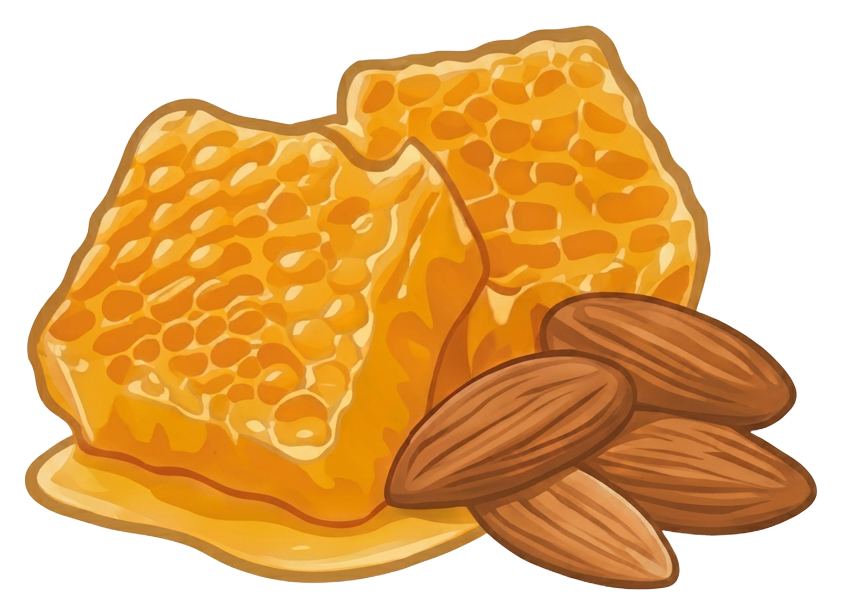 Honey Amaretto flavour illustration